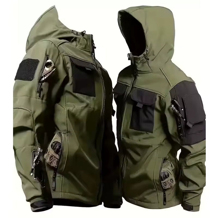 Men’s Winter Tactical Fleece Cargo Jacket