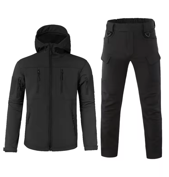 Men’s Winter Fleece Lined Tactical Outdoor Jacket and Pants Set