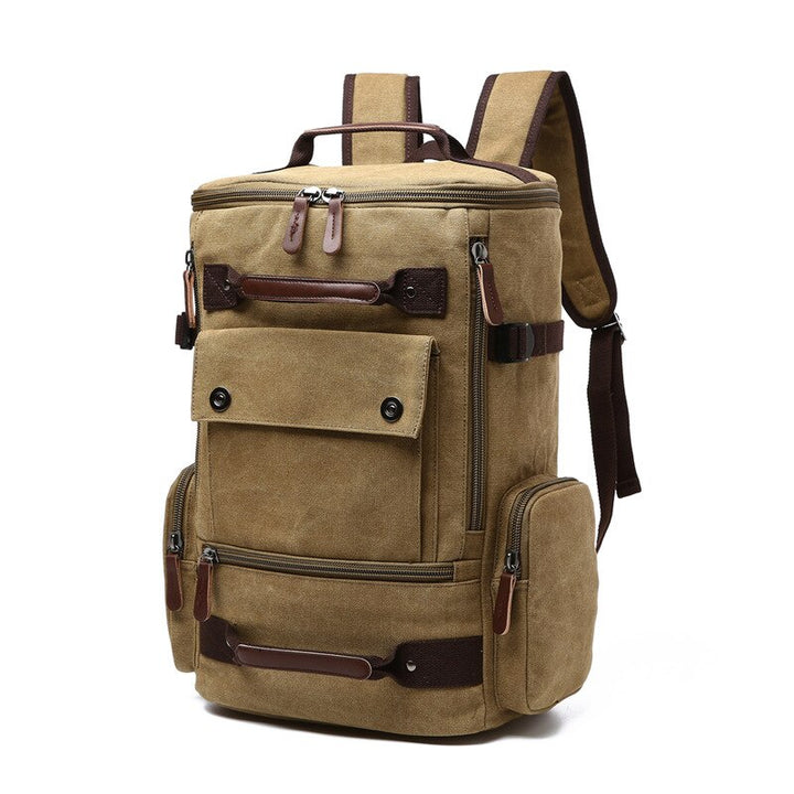 Men's Rectangular Shaped Canvas Backpack - Happy Health Star