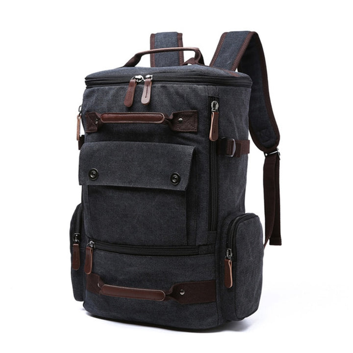 Men's Rectangular Shaped Canvas Backpack - Happy Health Star