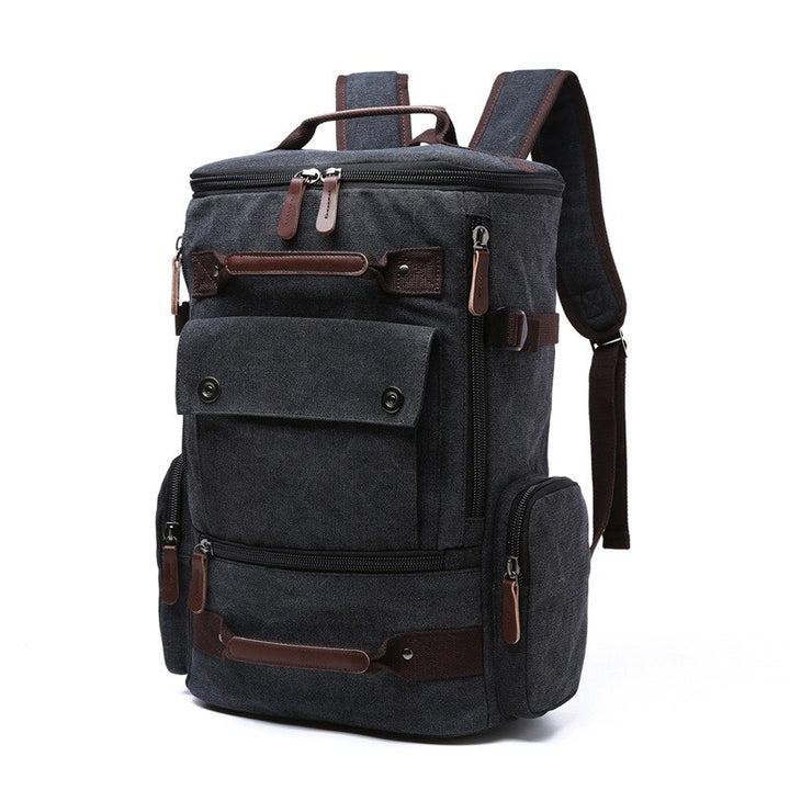 Men's Rectangular Shaped Canvas Backpack - Happy Health Star