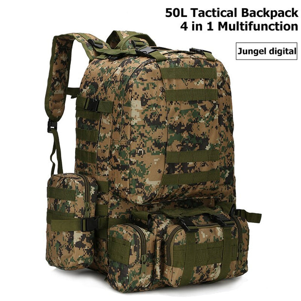 Men's 4 in 1 Tactical Style Multi-Pocket Backpack - Happy Health Star
