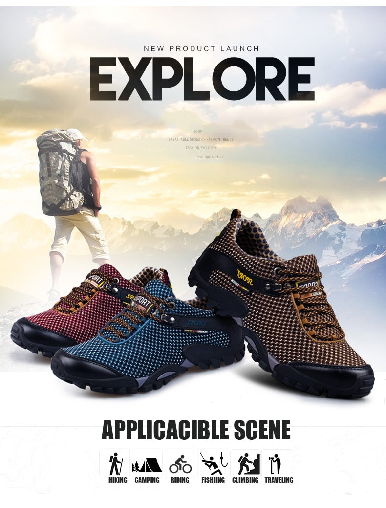 Lycra Sneakers Camping Sports Shoes - Happy Health Star