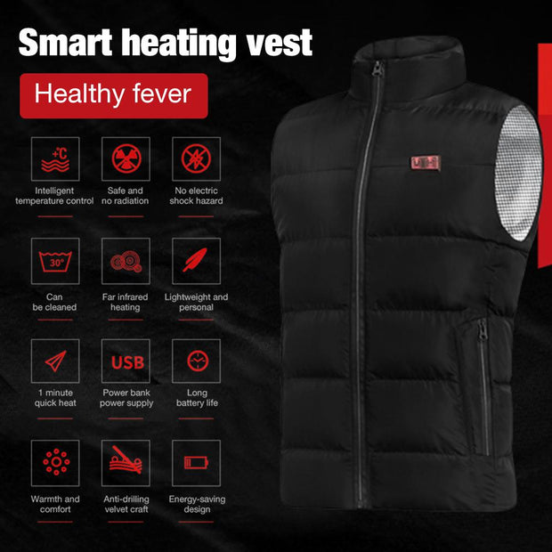 USB Heating Hiking Vest Jacket Flexible - Happy Health Star