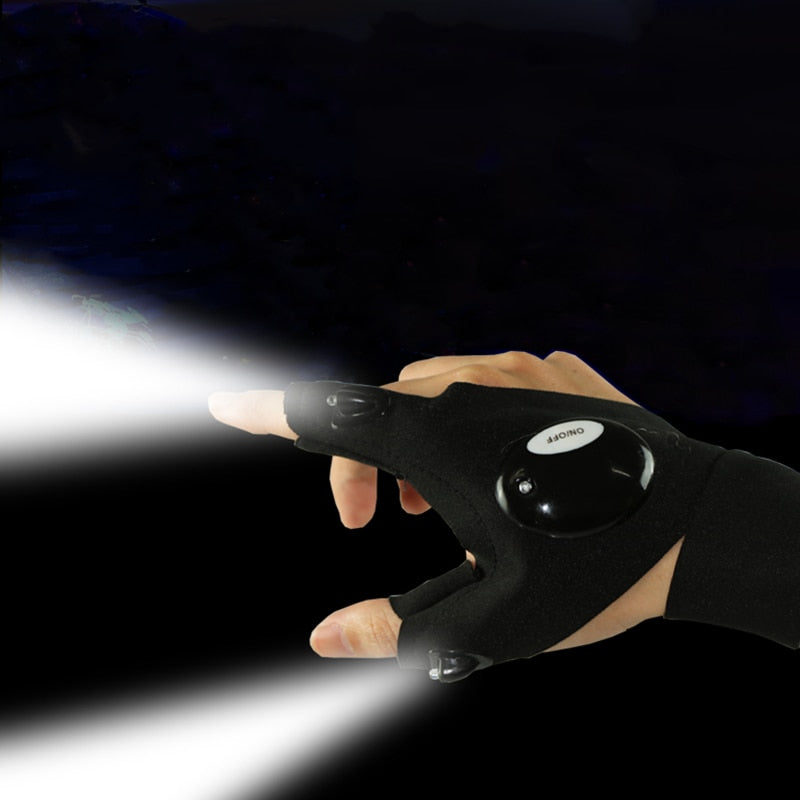Fingerless LED Flashlight Torch Glove - Happy Health Star