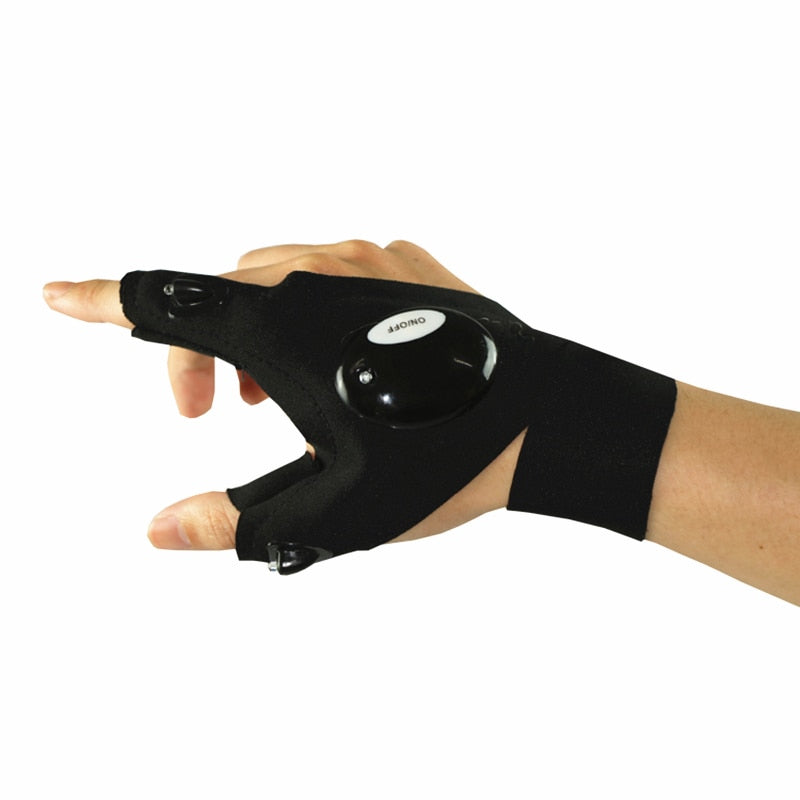 Fingerless LED Flashlight Torch Glove - Happy Health Star