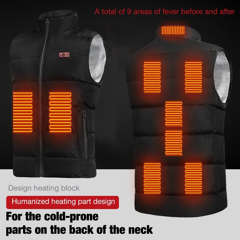 USB Heating Hiking Vest Jacket Flexible - Happy Health Star