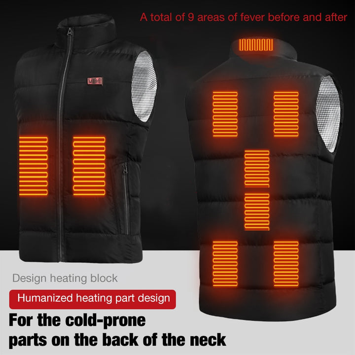 USB Heating Hiking Vest Jacket Flexible - Happy Health Star